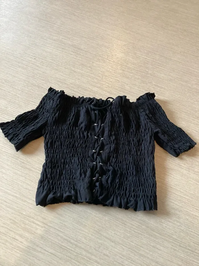 T-shirt croc top extensible à lacets