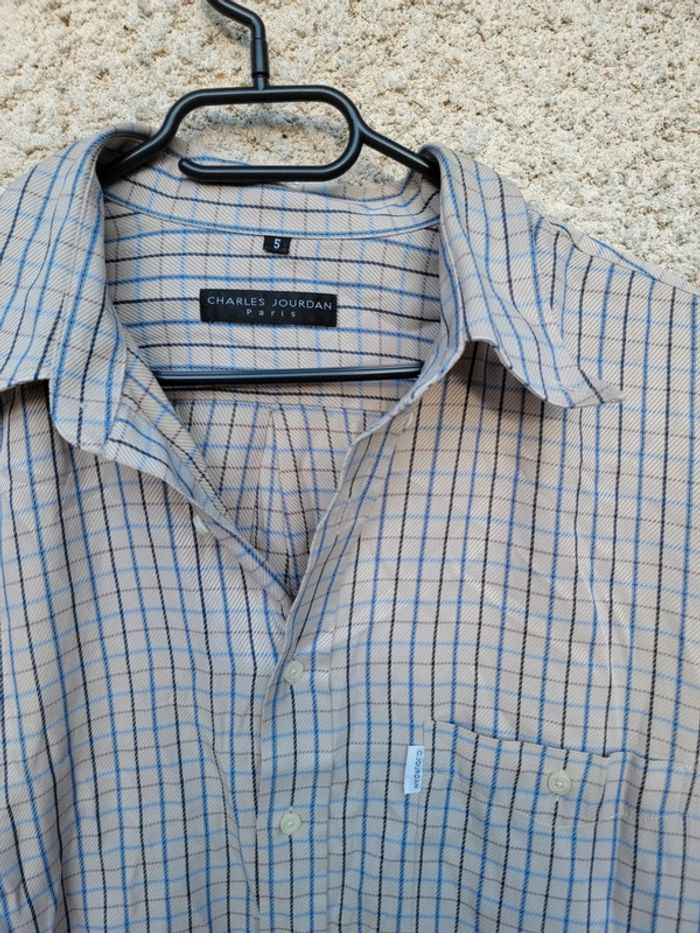 Chemise à carreaux oversize vintage old money grunge - photo numéro 2