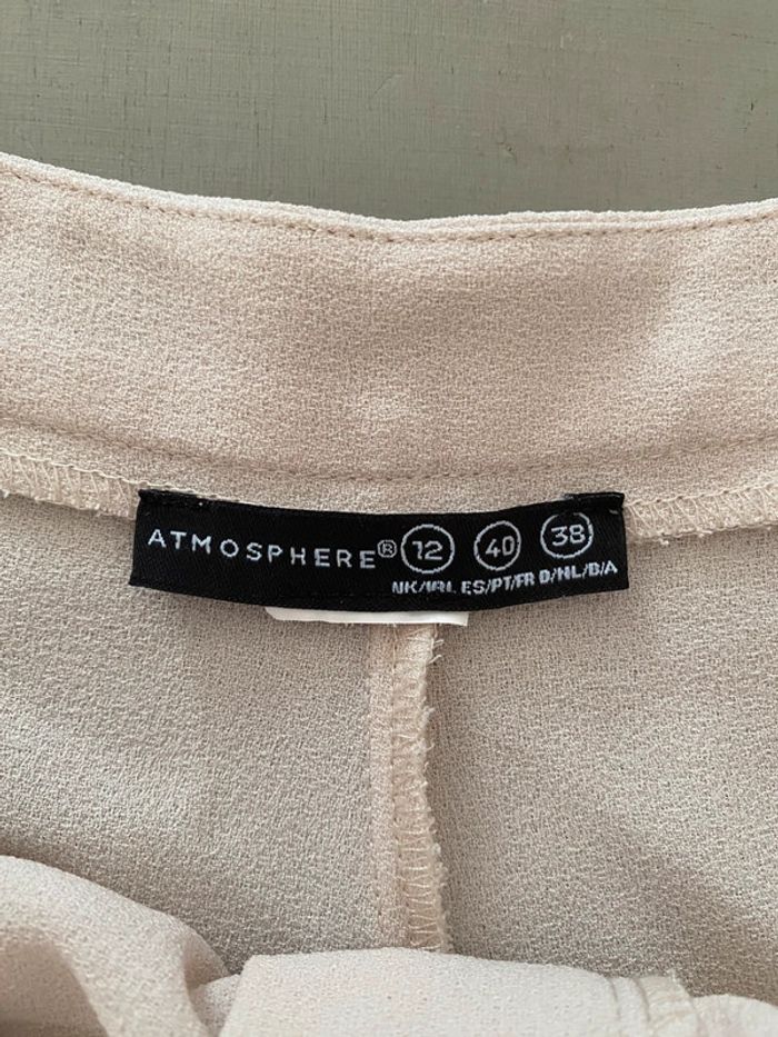 Pantalon jambe large crème Atmosphere taille 40 - photo numéro 8