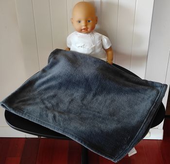 Couverture polaire bébé mixte – gris anthracite