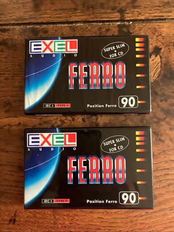 Lot de 2 cassettes audio enregistrables neuves-Ferro-90 minutes