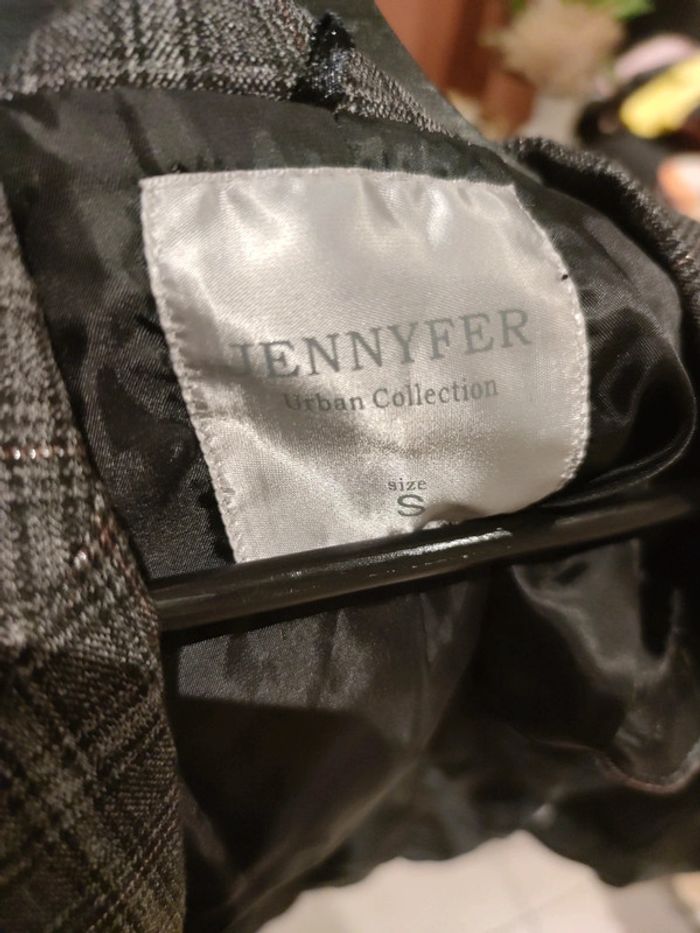 Veste blazer sans manche gris foncé - photo numéro 2