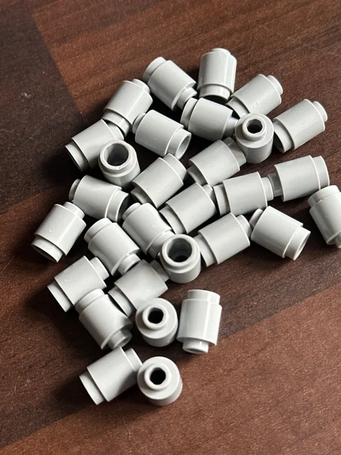 20 lego Brick, Round 1 x 1 ref 3062 Light Bluish Gray - photo numéro 3