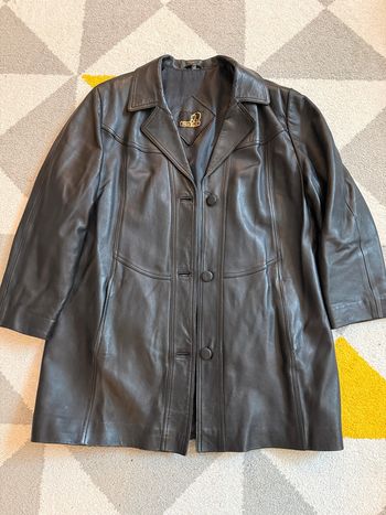 Long manteau en cuir vintage Taille M