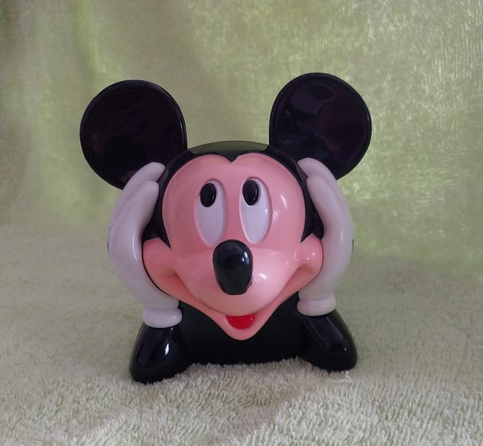 figurine grand modèle Mickey Mouse plastique rétro