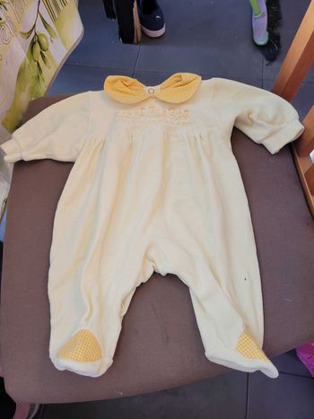 Pyjama velours naissance