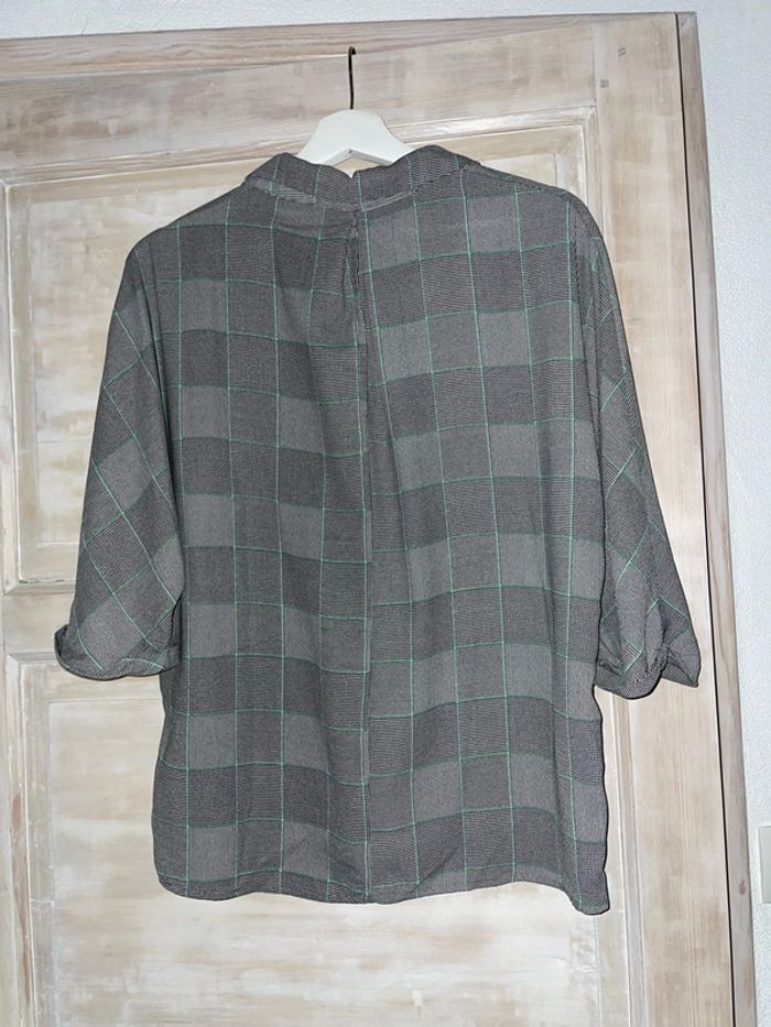 Chemisier gris à carreaux Mango - photo numéro 6