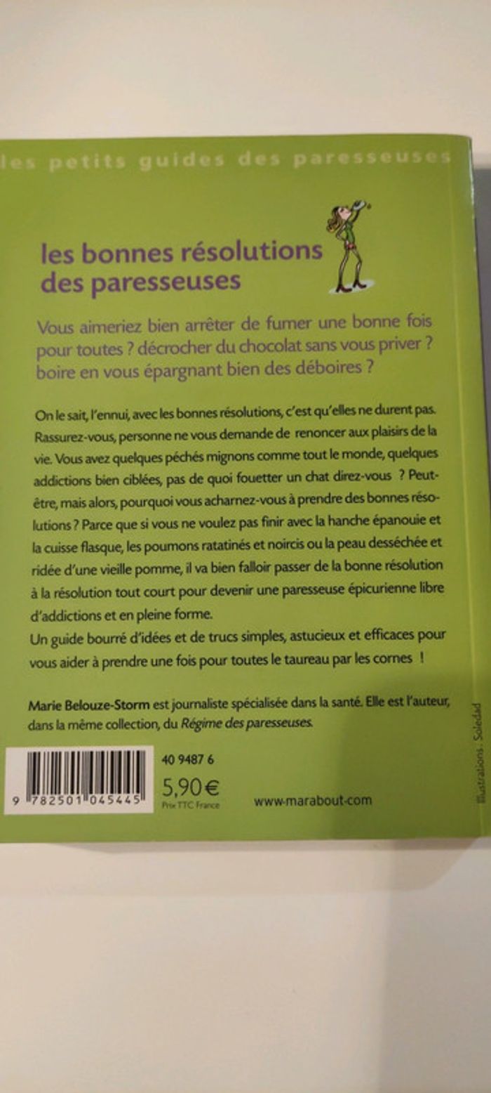 Les bonnes résolutions des paresseuses Édition marabout - photo numéro 4