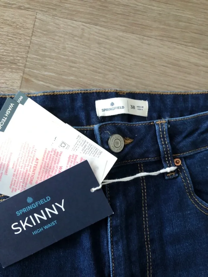 Jeans skinny springfield taille 38 neuf étiquette - photo numéro 2