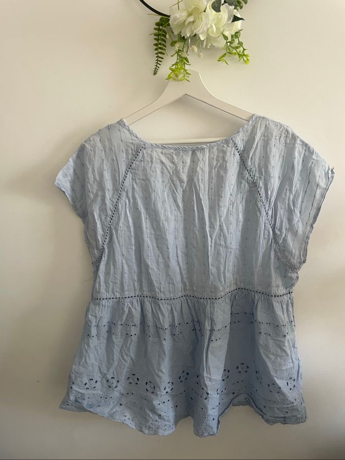 🌸blouse manches courtes bleu clair taille 46 M&S collection 🌸 - photo numéro 3