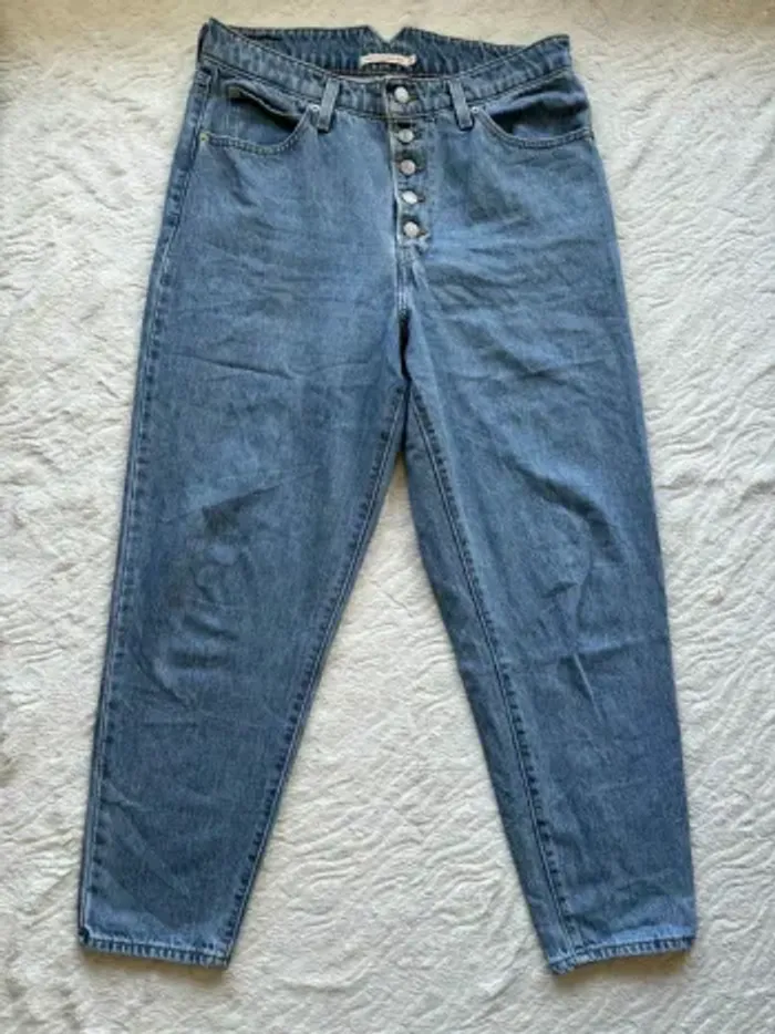 Jean Levi’s femme  High Waisted Mom Jean Bleu clair W34 L27 2XL/44 mega taille haute - photo numéro 4