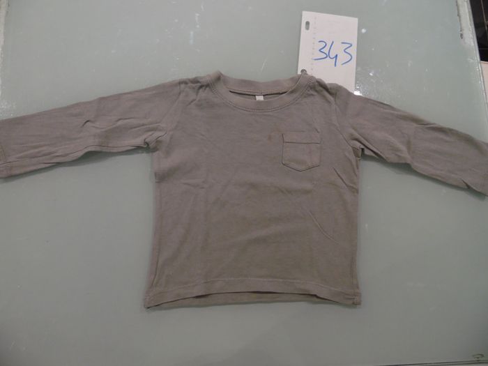 t-shirt manche longue gris 12 mois