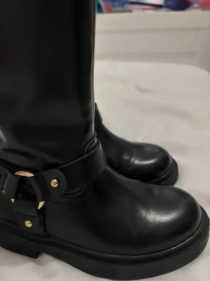 Botte style motard mi mollet H&M t27 - photo numéro 2