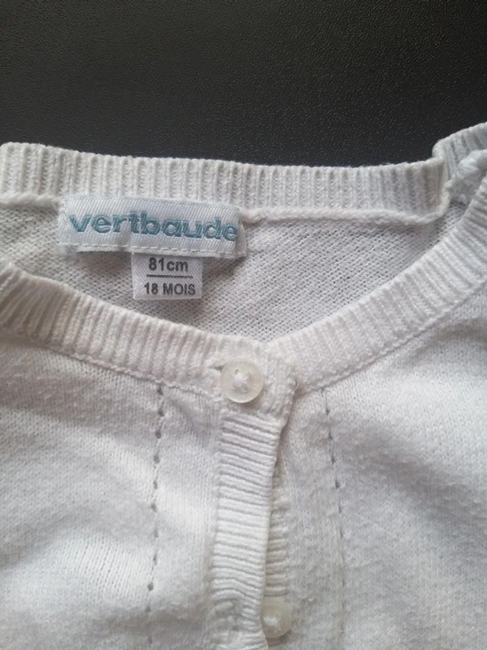 Gilet blanc vertbaudet en 18 mois - photo numéro 2