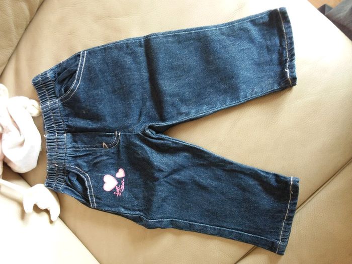 Joli Jean fille taille élastique motif coeur - photo numéro 2