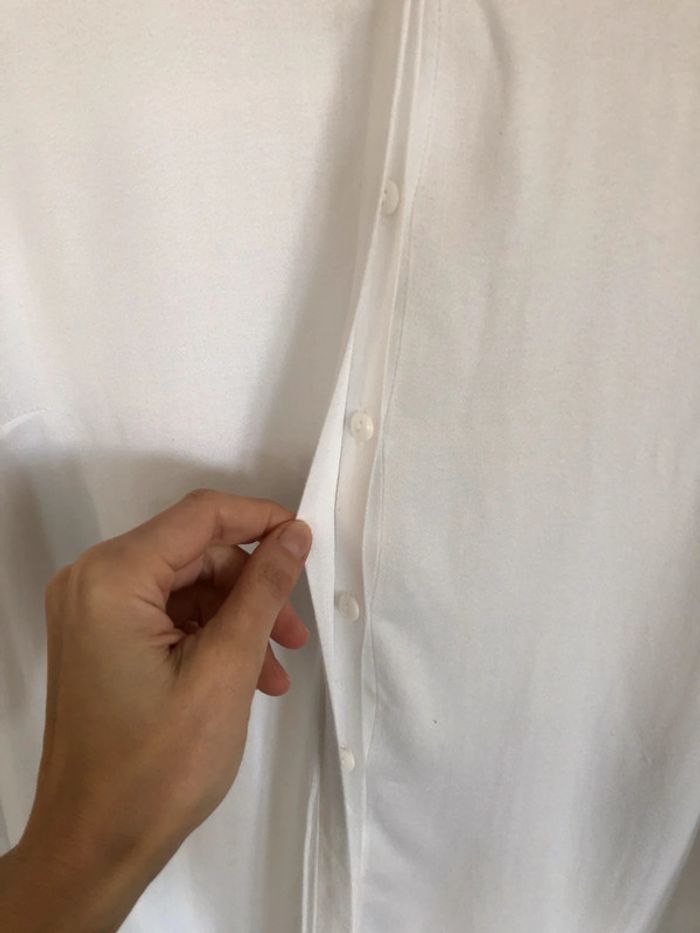 Chemise blanche manches longues dentelle Promod taille 36 38 très bon état - photo numéro 15