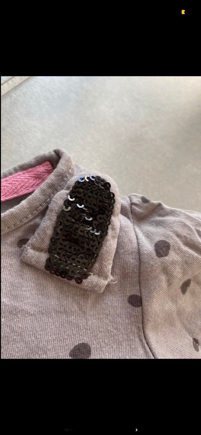 Tee shirt manches longues Chat 6 mois - photo numéro 5