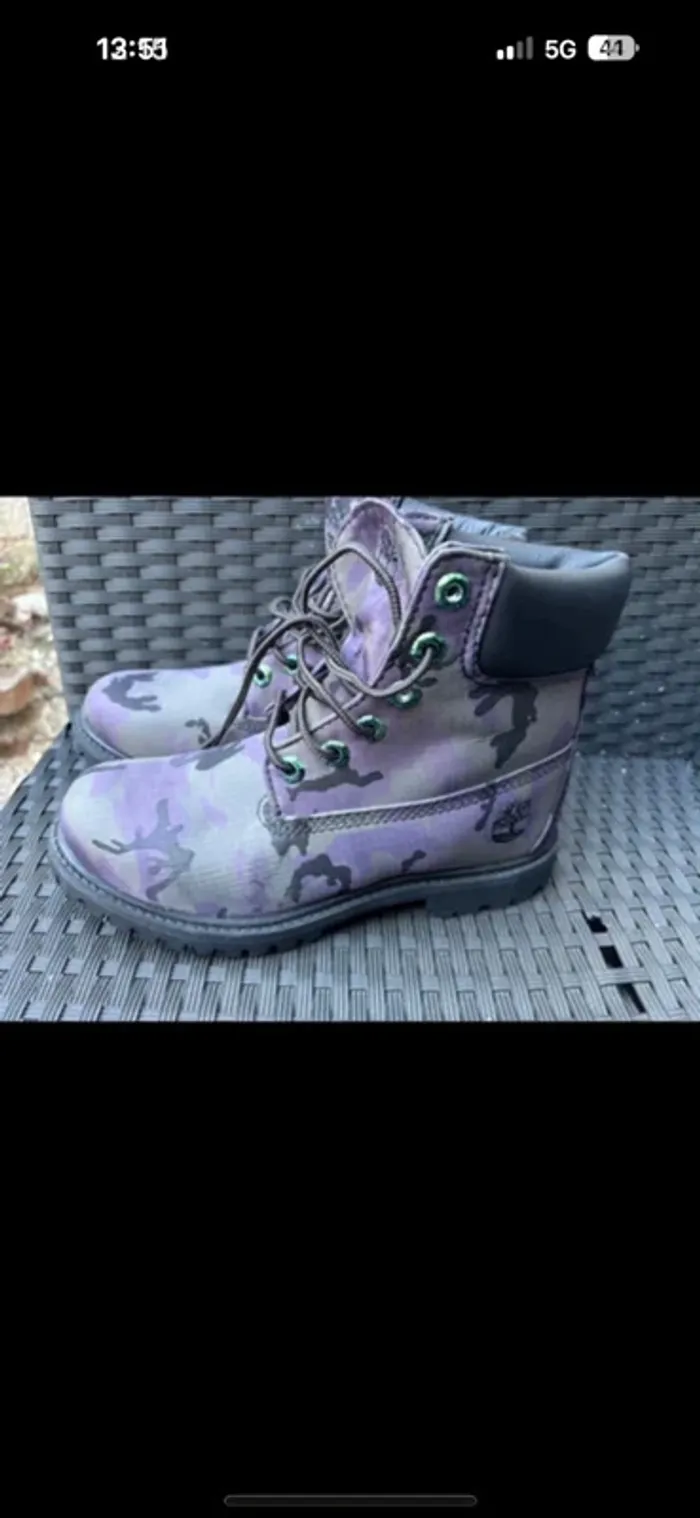 Timberland en tissu premium noir camouflage iris taille 37 - photo numéro 3