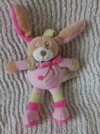 Doudou pantin lapin  musical Baby Nat