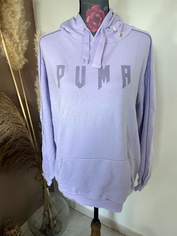 Sweat shirt à capuche Puma parme taille 38