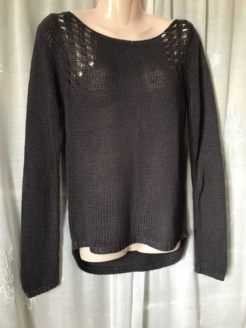 Pull maille léger gris anthracite 34 Promod