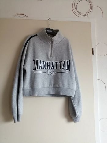 Pull court gris Taille XS