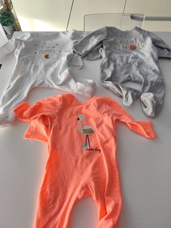 Lot de 3  babygros