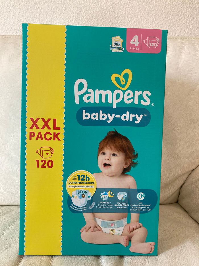 Pack XXL 120 Couches Pampers Baby Dry Taille 4 (9-14 kg) - photo numéro 4