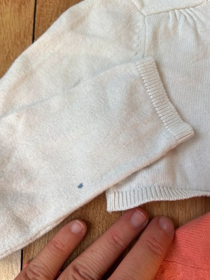 Lot de 4 gilets long et cache cœur taille 3 ans - photo numéro 2