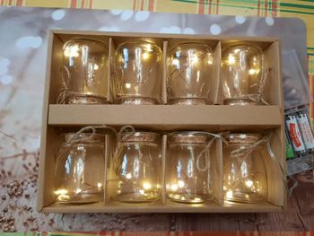 Guirlande petits pots en verre