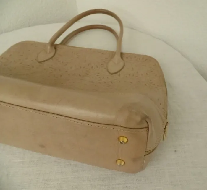 Sac genuine leather-cuir Made in Italy-vintage - photo numéro 5