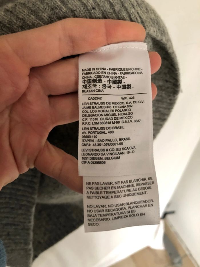 Pull à col ras en laine gris chiné Levi’s taille S / 36 38 très bon état - photo numéro 14