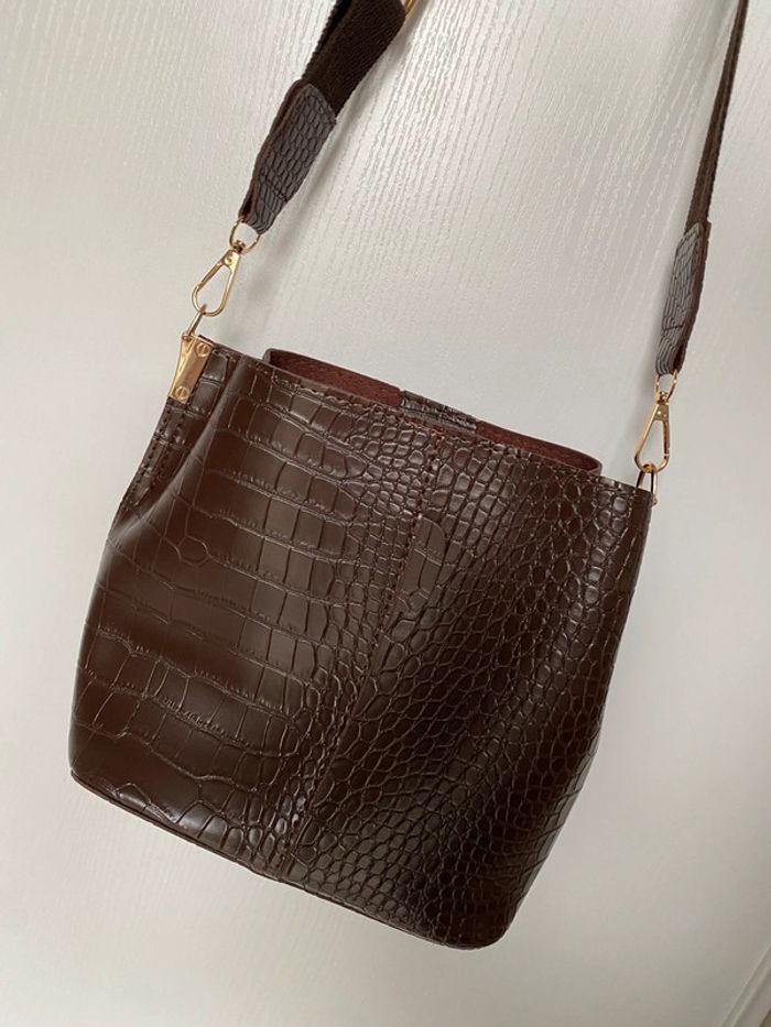 Sac à main bandoulière marron - photo numéro 3