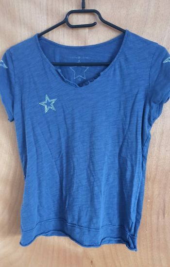 Tee Shirt bleu avec déco étoiles - Cache Cache