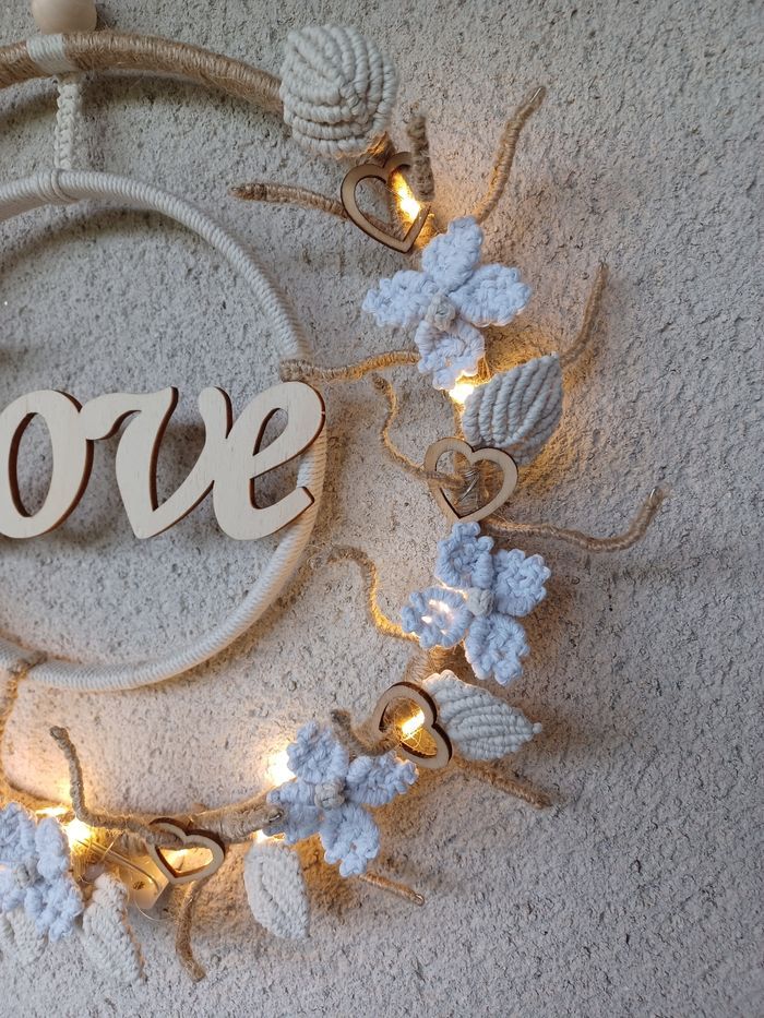 Couronne macramé printanière - photo numéro 3