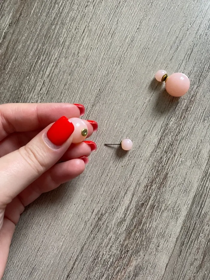 Boucles d’oreilles roses Zara - photo numéro 2