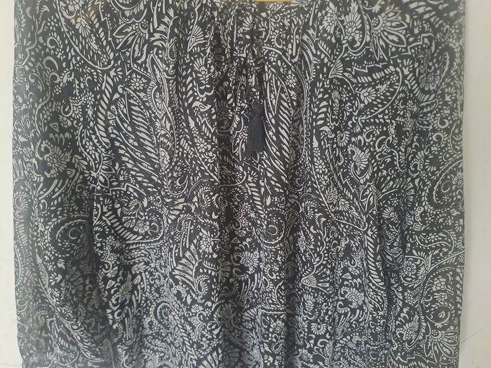 Blouse légère noir blanc transparent Gemo Taille 42 - photo numéro 3