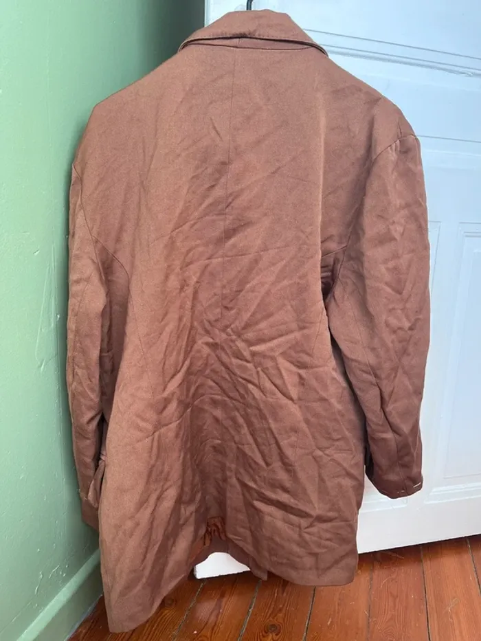 Veste vintage marron taille 48 Woolmark - photo numéro 2