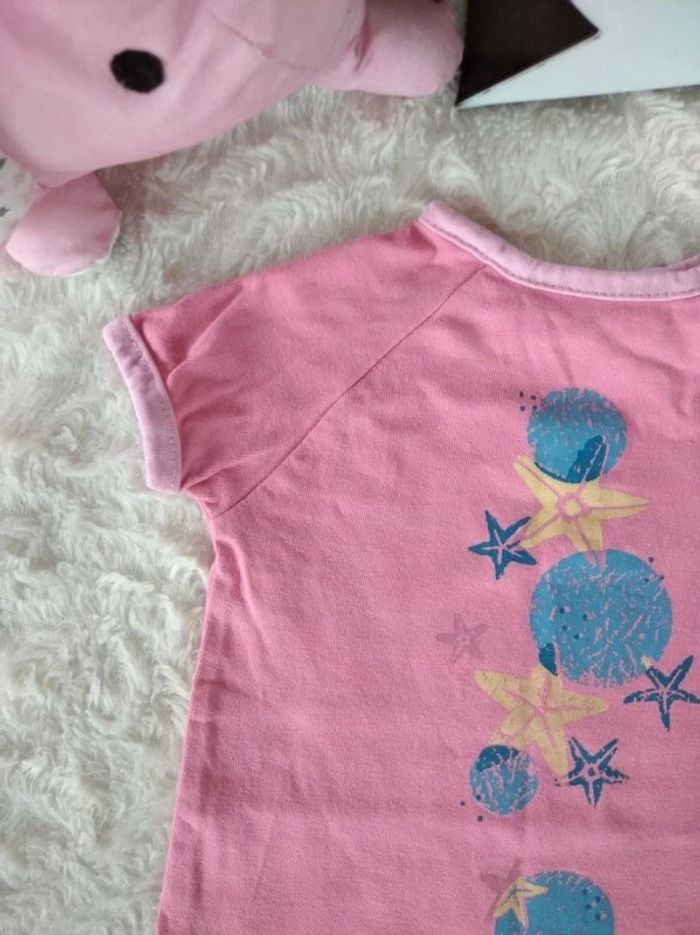 Barboteuse Combinaison été Combishort Fille 3 mois Étoile de mer 100% coton Carrefour - photo numéro 3