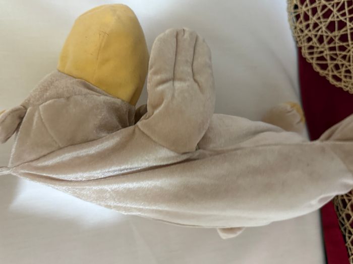 hippopotame super toys simba vintage peluche hippopotame beige model 50 cm rare doudou animal idem r - photo numéro 4