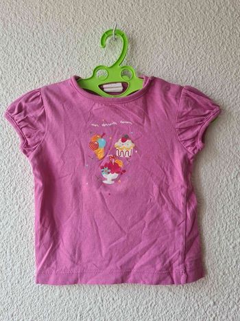 tee-shirt rose glaces