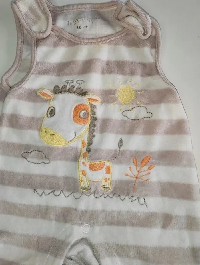 Pyjama grenouillère / Girafe - 1 mois - photo numéro 3