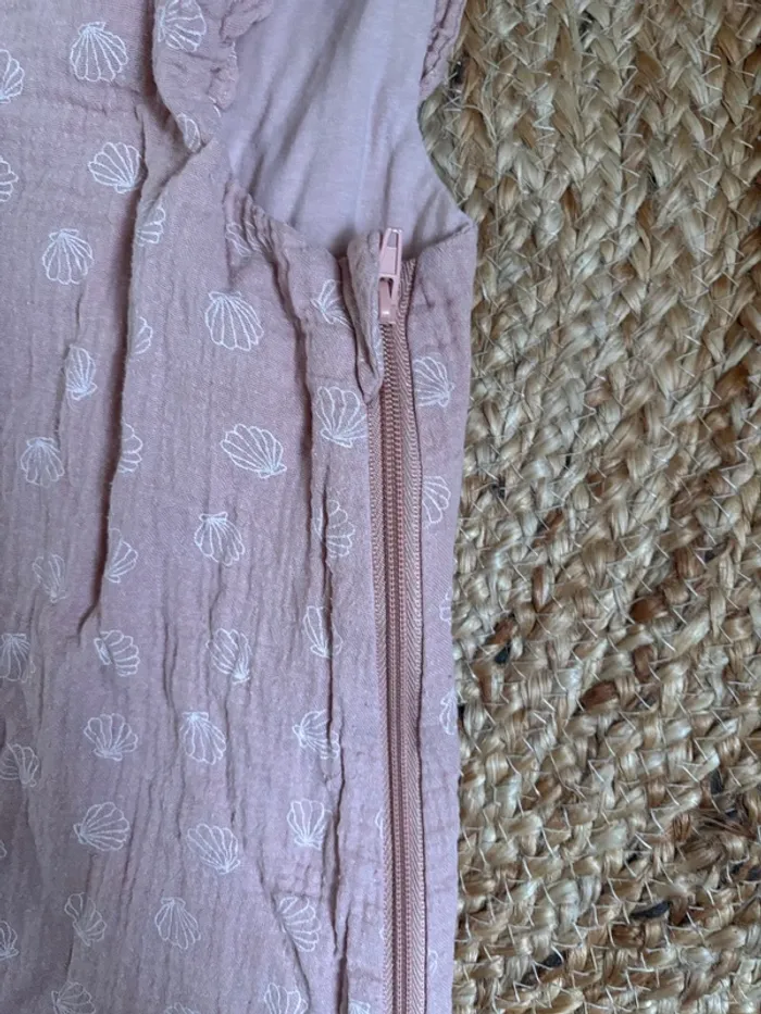 Gigoteuse turbulette légère coquillage gaze coton Kiabi 6-18 mois tbe - photo numéro 2