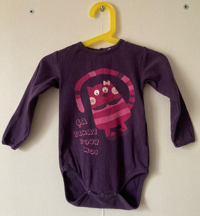 body imprimé chat taille 23 mois - photo numéro 1