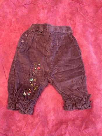 Pantalon velour violet