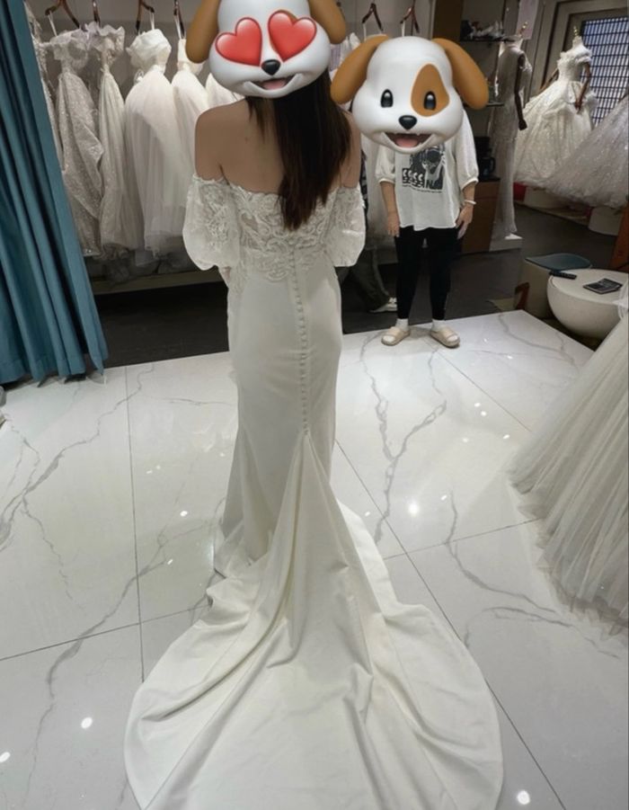 Robe de mariée bustier sirène avec traîne T34 XS - photo numéro 2