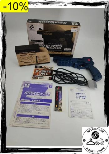 ps1 Hyper Blaster Light Gun Controller Konami slph-00014 crt ntsc-J Game Japan