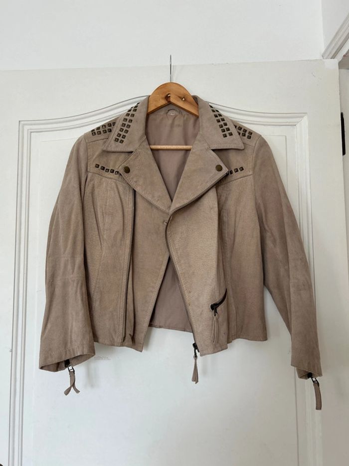 Perfecto en cuir retourné