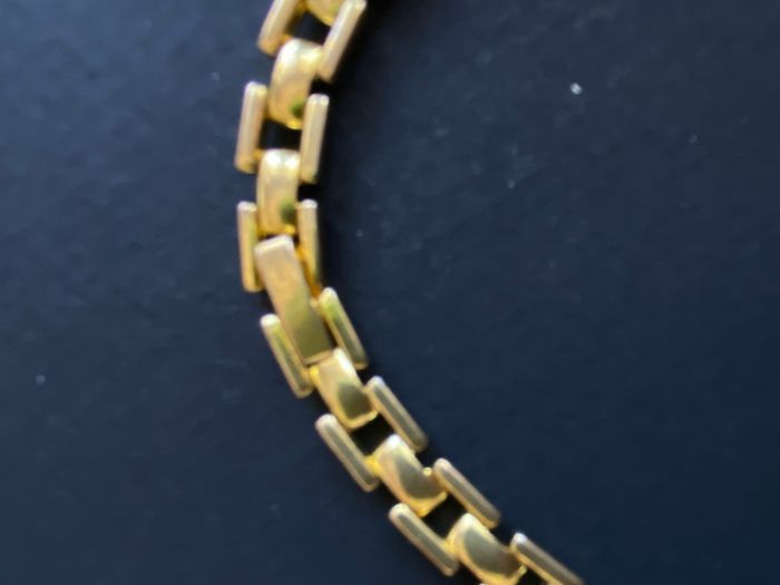 Collier doré maillons baguettes - photo numéro 5