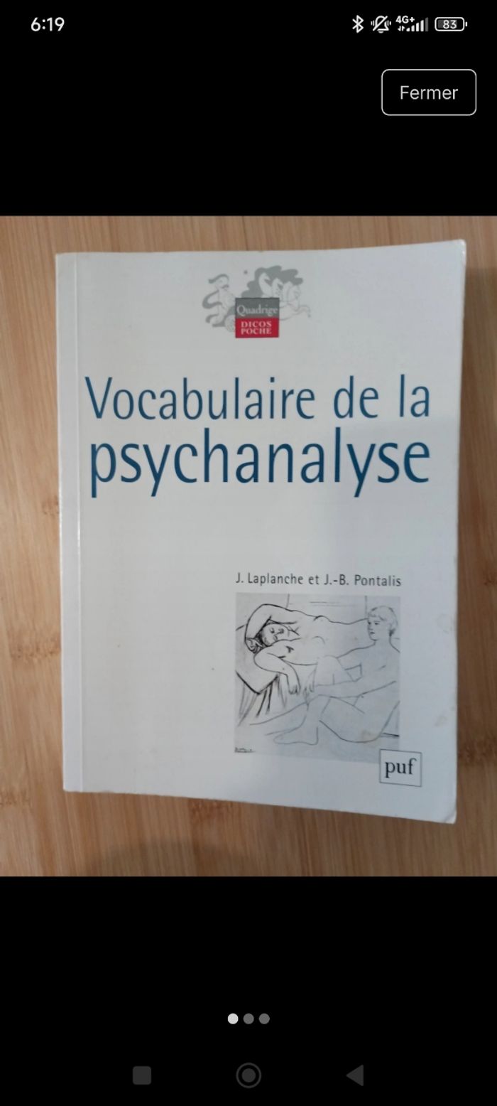 Vocabulaire de la psychanalyse